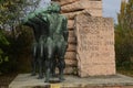 The Hungarian Fighters` in the Spanish International Brigades` Memorial at Memento Park Budapest Hungary