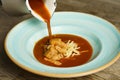 Hungarian fish soup with catfish Royalty Free Stock Photo