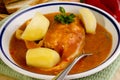 Hungarian fish soup with potato Royalty Free Stock Photo