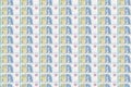 1000 Hungarian forint bills printed in money production conveyor. Collage of many bills. Concept of currency devaluation Royalty Free Stock Photo