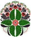 Hungarian furrier embroidery motif Royalty Free Stock Photo