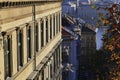 Hungarian house rooftop architecture, Budapest, Hungary