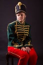 Hungarian hussar woman Royalty Free Stock Photo