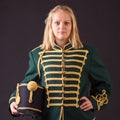 Hungarian hussar woman Royalty Free Stock Photo