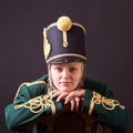 Hungarian hussar woman Royalty Free Stock Photo