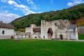 Hungarian king palace building in Visegrad Hungary with the castle on the hill Royalty Free Stock Photo