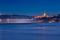 Hungarian landmarks,panorama of Budapest at night Royalty Free Stock Photo