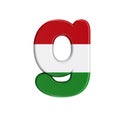 Hungarian letter G - Small 3d flag of hungary font - Budapest, Central Europe or politics concept