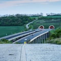 Hungarian M6 highway with tunel