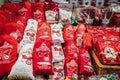 Hungarian paprika in a stall