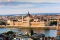 Hungarian Parliament in Budapest buy the Danube river Royalty Free Stock Photo