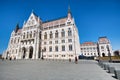 Hungarian parliament building along Danube river, Budapest - Hungary Royalty Free Stock Photo