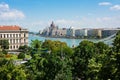 Hungarian parliament building Budapest scenic view Royalty Free Stock Photo