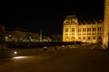 Hungarian parliament building illuminated at night, Budapest, Hungary Royalty Free Stock Photo