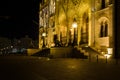 Hungarian parliament building illuminated at night, Budapest, Hungary Royalty Free Stock Photo