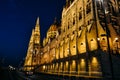 The Hungarian Parliament Building National Assembly of Hungary night shoot Royalty Free Stock Photo