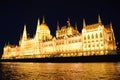 Hungarian Parliament Building night sights, Budapest Royalty Free Stock Photo