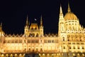 Hungarian Parliament Building night sights, Budapest Royalty Free Stock Photo