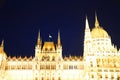 Hungarian Parliament Building night sights Royalty Free Stock Photo