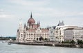Hungarian parliament building - Orszaghaz and Danube river in Bu Royalty Free Stock Photo