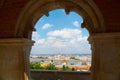 Hungarian Parliament Building seen from the Fisherman`s Bastion Royalty Free Stock Photo