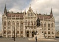 Hungarian Parliament Building from South End of Kossuth Square, Budapest, Hungary