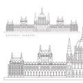 Hungarian Parliament Building. The symbol of Budapest, Hungary. Royalty Free Stock Photo