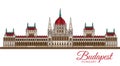Hungarian Parliament Building. The symbol of Budapest, Hungary. Royalty Free Stock Photo