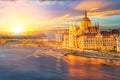 Hungarian Parliament and the Danube river, Budapest