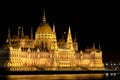 Hungarian Parliament by night Royalty Free Stock Photo