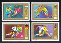 Hungarian postage stamps with football players