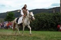 Hungarian rider making a demonstration Royalty Free Stock Photo