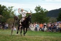 Hungarian rider making a demonstration Royalty Free Stock Photo