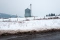 Hungarian rural landscape in the winter Royalty Free Stock Photo