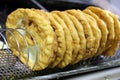 Traditional hungarian food specialty lÃÂ¡ngos langos langosch for sale on market