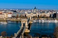 Hungary, budapest, chain bridge Royalty Free Stock Photo