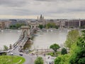 Hungary Budapest chain bridge Royalty Free Stock Photo