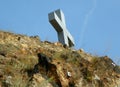 Hungary, Budapest, Gellert Hill, cross near the Cave Church