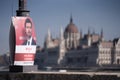 28.03.2022.Hungary, Budapest. 2022 Hungarian parliamentary election. Poster of an opposition candidate