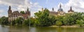 Hungary, Budapest, July 10, 2019. Vaidahunyad Castle in Varoshliget park.