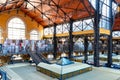 HUNGARY, BUDAPEST - MARCH 10, 2024 - Bustling Scene Inside the Historic Great Market Hall