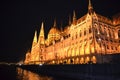 Hungary Budapest Parliament night architecture Royalty Free Stock Photo