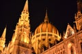 Hungary  Budapest  Parliament  night  architecture Royalty Free Stock Photo