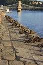 Hungary. Budapest. There is a monument beheaded residents of City on the Danube embankment