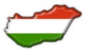 Hungary button flag map shape Royalty Free Stock Photo