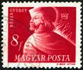 HUNGARY - CIRCA 1947: A stamp printed in Hungary shows Gyorgy Dozsa.