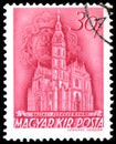 Stamp printed in Hungary shows Kassa Basilica