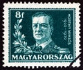 HUNGARY - CIRCA 1930: A stamp printed in Hungary shows Admiral Miklos Horthy, circa 1930. Royalty Free Stock Photo