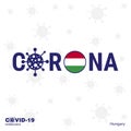 Hungary Coronavirus Typography. COVID-19 country banner