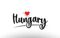 Hungary country text typography logo icon design